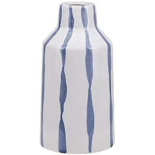 Beliani Blumenvase Steinzeug weiß Assus , Weiß , Mode , 22 cm , Dekoration, Vasen, Keramikvasen