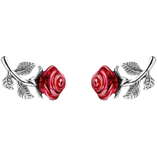 Thomas Sabo Ohrstecker Roses Romance, Rose pink, Silber 925
