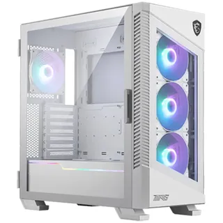 MSI MPG Velox 100R MIDI Tower Gaming Gehäuse, Echtglas Seitenfenster RGB Weiß