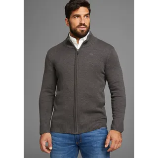 Strickjacke MAN'S WORLD "in vielen Farben Preis- Leistungsbestseller", Herren, Gr. M (48/50), schwarz (anthrazit melange), Strick, Obermaterial: 50% Baumwolle, 50% Polyacryl, meliert, Basic, regular fit, ohne Ausschnitt, Rippstrickbündchen, Strickjacken Strickjacke, aus Baumwollmischung, bequeme Paßform, Topseller
