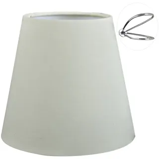 Eastlion Lampenschirm 5.5"/Ø14cm Clip-On Lampenschirm for Flachs Kerze Kronleuchter Wandleuchte Pendelleuchte Tischlampe,Beige