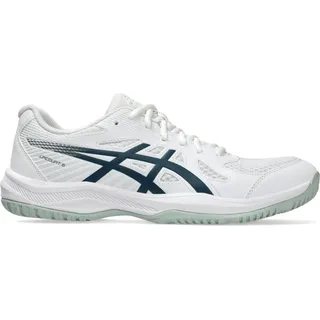 Asics Upcourt 6 Herren Sportschuh in Weiß, Größe 9 - Weiß, Dunkelblau, Grau