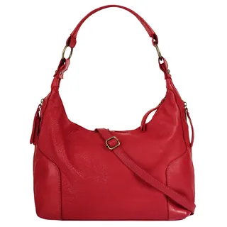 Shopper SAMANTHA LOOK, Damen, Gr. B/H/T: 41cm x 30cm x 11cm onesize, rot, Leder, Taschen Shopper, echt Leder, Made in Italy