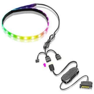 Cocoarm PC -LED -Lichtstreifen, 15,7 Zoll, 160000 Farben, Magnetische 5V Argb Aura Synchronisation Anpassbare Computerkoffer Beleuchtung für Chassis Motherboard Dekoration
