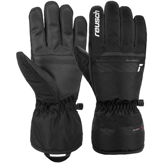 Reusch Herren Snow King Garantiert Winddichte und Extra Atmungsaktive Skihandschuhe Softshellhandschuhe Schneehandschuhe Winter-Handschuhe, 10.5, Schwarz / Weiß