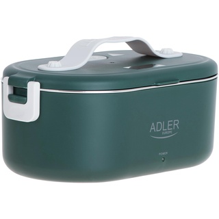 ADLER EUROPE AD 4505 Elektrische Lunchbox Lebensmittelbehälter Fassungsvermögen: 0,8 Liter Erwärmt und Hält Mahlzeiten bis zu 70 °C Warm Nennleistung: 45–55W Grün