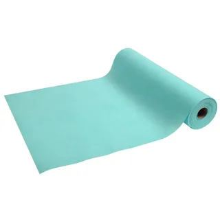 Pronappe Tischdecke R732428I 4er Pack Einweg-Tischläufer aus Spunbond-Vlies Länge 24m Breite 0,4m (pro Rolle) vorgeschnitten alle 1,20m Farbe Türkis