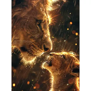 RICUVED Löwe Diamond Painting,5D Tiere Diamant Painting Bilder Erwachsene Diamond Painting Kinder, Full Drill Diamond Art Diamant Malerei Bilder für Home Dekor 30x40cm