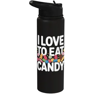 Ich liebe es, Süßigkeiten zu essen, süße Leckereien, Spaß Stainless Steel Insulated Water Bottle