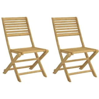 vidaXL Gartenstühle 48,5 x 61,5 x 87 cm braun 2 St.