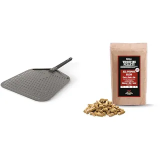 Ninja Woodfire Pizzaschaufel für Außenöfen der Serie OO101UK & Woodfire Pellets Allzweckmischung 900 g, offizielle Ninja Woodfire Pellets, geeignet für Ninja Woodfire Außengrill XSKOGAPBPL2UK