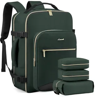 LOVEVOOK Handgepäck Rucksack, 40L Groß Reiserucksack Damen Flugzeug Koffer Travel Backpack, Wasserdicht Reisetasche mit 17 Zoll Laptopfach für Reise Business Geschäftsreise Weekend Wandern