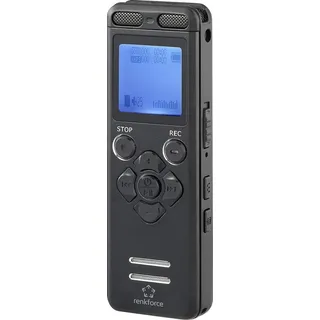 Renkforce RF-DVR-E36 Digitales Diktiergerät Aufzeichnungsdauer max. Schwarz (RF-6691330)