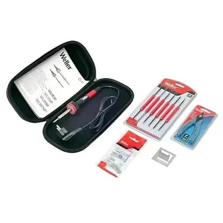 Weller Consumer WLPROESKEU1 Elektronische Löt Set, mit LED Halo Ring, 12 Teilige