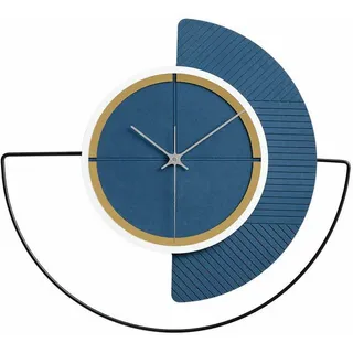 Onzeno Wanduhr Design Blau 55/50 cm , Metall, Holzwerkstoff , 1.8x50x1 cm , Dekoration, Uhren, Wanduhren