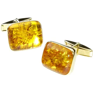 Ostsee-Schmuck »- Classic 20x16 mm - Gold 333/000 - Bernstein«, goldfarben,