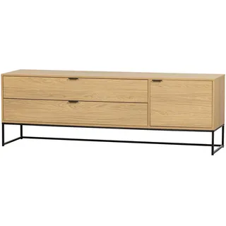 Woood Lowboard Silas Eiche, modern skandinavisch, Natur, 180 cm, stehend, Holzmöbel, Kleinmöbel Holz, Holzkommoden, Lowboards, Holz