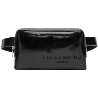 Liebeskind Berlin Leder Umhängetasche Gürteltasche Elvira Paper Touch Crinkle Belt Bag Black schwarz