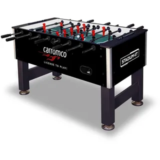 Carromco 05078B Kickertisch Stadium-XT -Profi Kicker Tischfussball in schwarzem Design,Tischkicker für fortgeschrittene Spieler, mit Metallplatte für satten Torsound und 4 Kickerbällen