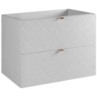 RODAN | Waschbeckunterschrank 80 cm - Weiß Matt - Badezimmerschränke - Badmöbel - Waschbecken Unterschränke - Ohne Platte - Weiß