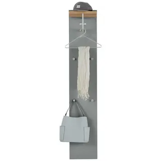 Dieter Knoll Garderobenpaneel , Grau, Eichefarben , Holz, Holzwerkstoff , Eiche , furniert , 31x165x29 cm , Aufhängemöglichkeit, Hutablage, Kleiderstange , Garderobe, Garderoben-Sets & Garderoben-Serien, Garderoben-Serien