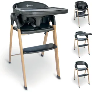 BabyGO Hochstuhl Levels Hochstuhl, schwarz