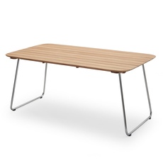 Skagerak - Lilium Table - Gartentisch aus Edelstahl und Teak - 160x90cm