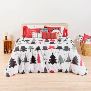 Belum Bettbezug für Weihnachten, 50% Baumwolle, 50% Polyester, Bettbezug mit Knöpfen Lappland 5 150 (240 x 220)