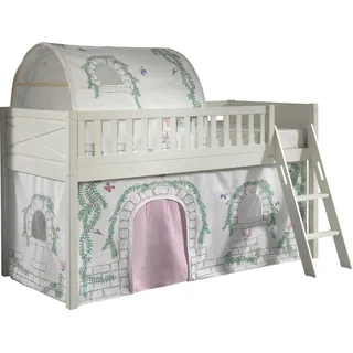 Vipack Hochbett Scott 90 x 200 cm Kiefer massiv weiß