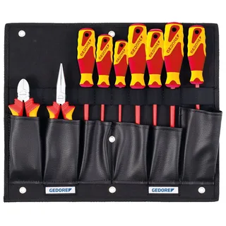 Gedore 1100 W-002 VDE Werkzeugkarte mit VDE-Zangen/Schraubendreher-Sortiment