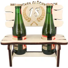 R.C. 000815 18 Geburtstag Holz Bierbank Herzlichen Glückwunsch zum 18. Geburtstag Geschenk Gartenbank Bank