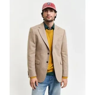 Gant für Herren. 7706297 Slim Fit Anzug Blazer mit Fischgrätenmuster beige (56), Lässig, Wolle