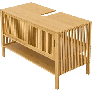 [en.casa] Waschbeckenunterschrank Hvaler 60x100x45cm Bambus