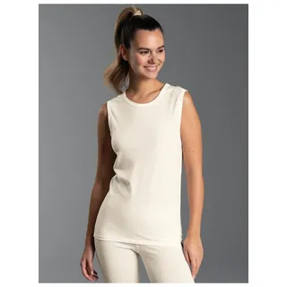 Unterhemd TRIGEMA "TRIGEMA Trägershirt aus Merinowolle", Damen, Gr. L, 1 Stk., Normalgrößen, beige (natur), 80% Wolle (Merinowolle), 20% Polyamid, Unterhemden Unterhemd