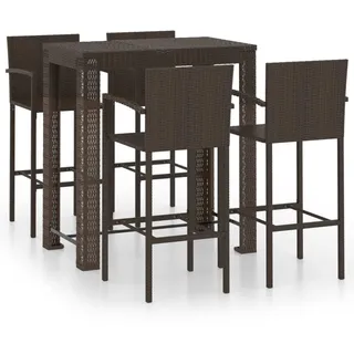 vidaXL Garten-Bar-Set 5-tlg. Braun