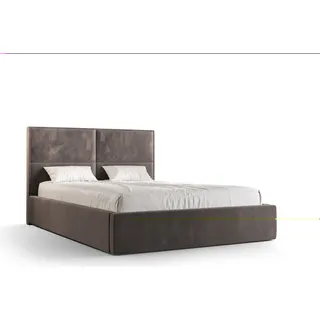 Roe Furniture | Boxspringbett - APOLLO - 140x200 cm - Dunkelgrau - mit Bettgestell und Bettkasten - Tagesbett - Polsterbetten - Bett Schlafzimmer - Dunkelgrau