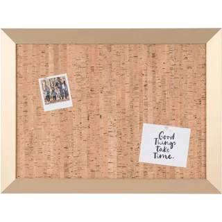 Bi-Office, Memoboard Kamashi, Dekorativer Kork, Gold MDF-Rahmen, 60x45cm