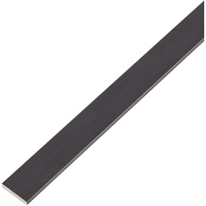 Alberts 489366 Flachstange | Aluminium, schwarz eloxiert | 1000 x 15 x 2 mm