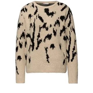 STREET ONE Softer Jacquard Pullover Sanded beige 40