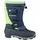 Kanga-Bean II Jungen Synthetik Winter Boots navy Warmfutter Tasche am Schaft Blau