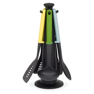 Set deJoseph Joseph Duo de 5 Stück mit Ständer de Lagerung, moderne und elegante Farbe für Ihre Küche, praktisch und funktional. - Blau