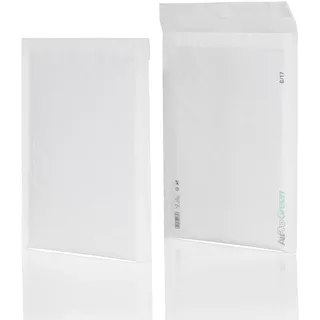 airpro green Papierpolstertasche 17G (100 Stück), haftklebende Versandtaschen ohne Fenster, Versandtaschen aus FSC® Papier mit Polsterschicht aus Papier für sicheren Versand, 250 x 340 mm, 75g/m2