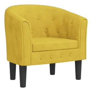 vidaXL Clubsessel Gelb Samt
