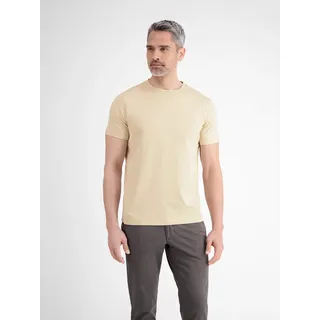 Lerros T-Shirt mit Logostitck, unifarben", - Foam White - XXL