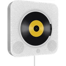 Tragbarer Wandmontage Bluetooth CD Player: Fernbedienung FM-Radio USB MP3 Musik CD Players mit HiFi-Lautsprecher Home Audio Disc Player mit Loop-Wiedergabe & Audio AUX-EIN/Ausgang für Hause