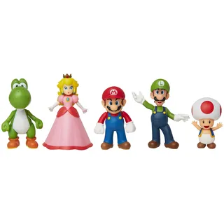 Nintendo Super Mario 5er-Set Spielfiguren 7 cm - Blau/Mehrfarbig