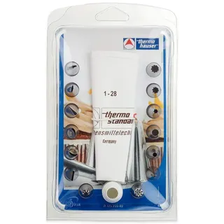 thermohauser Mehrwegspritzbeutel-Set aus Baumwolle STANDARD, 16-Teilig (Spritzbeutel, Adapter, 14 Tüllen)