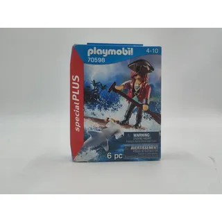 Pirat mit Floß und Hammerhai - Bunt