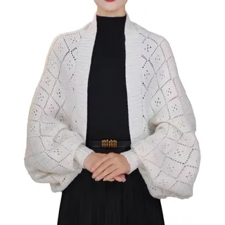 CEAeis Weiche Schals und Tücher für Damen, Warmer Kaschmirschal, gestrickter Zopfschal, gestrickter Schal mit Ärmeln für Damen