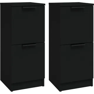 vidaXL Sideboard 30 x 30 x 70 cm schwarz